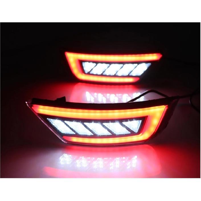 Car Right Rear Bumper Reflector Lights Rear Fog Lamp Assembly, Compatible For Ford Escape Kuga 2013 2014 2015 2016 2017 2018(Blue 2pcs)