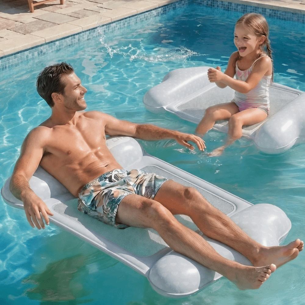 Mesh Seat Pool Float Floating Raft Pool Lounger Float Durable Adults Swimming Float Bed