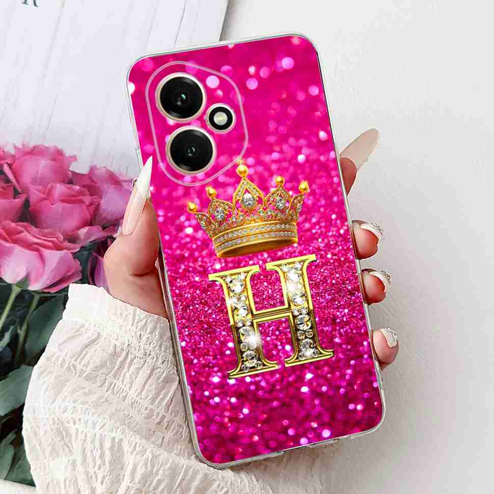For Honor 400 5G Global Case DNY-NX9 New Crown Flower Letter Soft Silicone TPU Cover For Huawei Honor400 6.55" Phone Shell Funda
