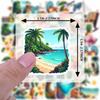 35-70 Pièces Autocollants Thème Tropical Hawaïen Décalcomanies Esthétiques Téléphone Cahier Valise Ordinateur Portable Réfrigérateur Papeterie Autocollant Mural