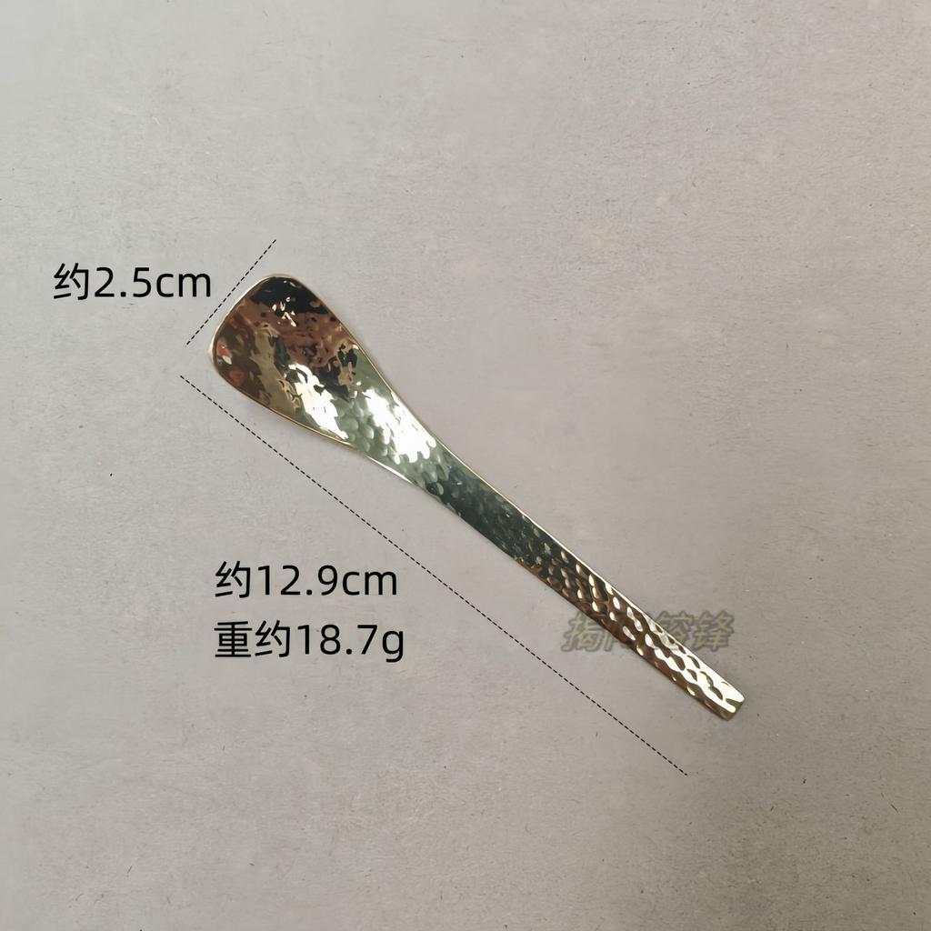 304 stainless steel hammer pattern Japanese dessert spoon, household bird's nest cake fruit fork teaspoon coffee ice cream spoon
