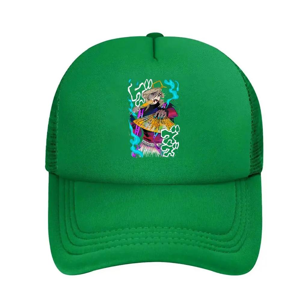 Colorful Character Art - Inspired, Vibrant Anime Figure Design Mesh Baseball Cap