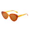 Winter new cat eye sunglasses, European and American fashion Internet celebrity striped street shot INS personalized sunglasses women