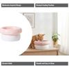 with Raised Base Ceramic Pet Bowl for Comfortable Eating Mushroom-Shaped Elevated Feeder Safety Cat Bowl for Cats and Small Dogs