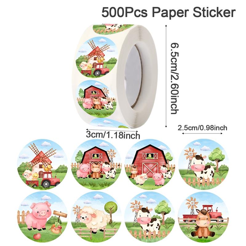 

Farm Theme Animal Sticker Farmhouse Farm Birthday Party Decoration Kids Wedding Birthday Party Supplies Favors Baby Shower Decor