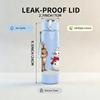 1PC Reindeer And Snowman Winter Print 750ml Color Plastic Sports Water Bottle Leakproof Flip Straw Lid Suitable for Sports Office Home Use