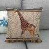 Nordic Vintage Animal Patterns Digital Printing Short Plush Pillow Covers For Car Sofa Office Cushion Cover Home Goods