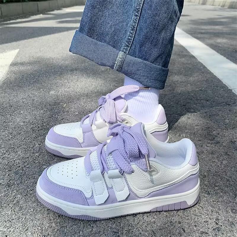 

Осенние новые маленькие белые туфли женские Ins Tide студенческие беговые спортивные туфли для сноуборда повышающие повседневную обувь 40 фиолетовый