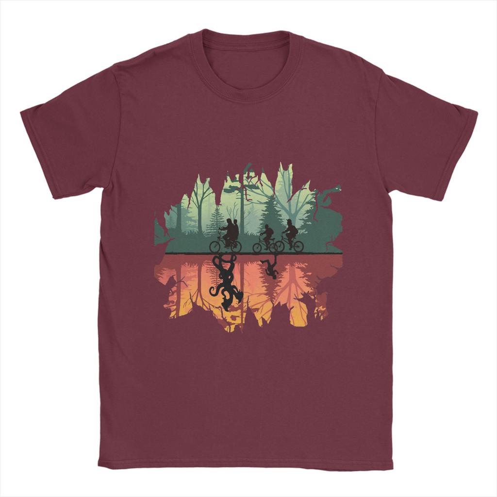 Stranger The Upside Down Pure Cotton T-Shirt For Mens Beach  Y2K Casual T-Shirts Comfortable Popular Tee Wholesale Tops