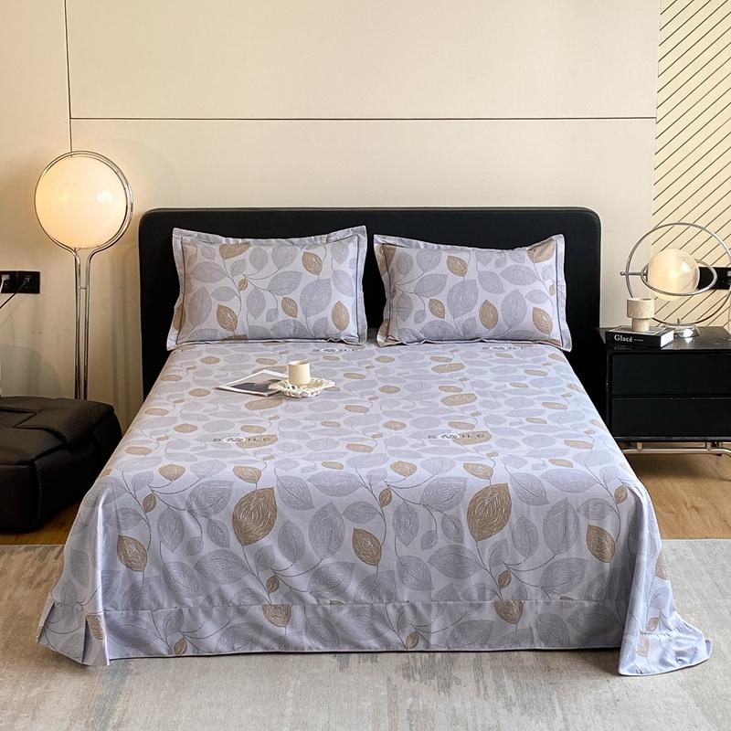 Retro Floral Pattern Bed Sheet Set 100% Cotton Bed Sheets Soft Breathable Bedspread with Pillowcases Queen Size Bedding Set
