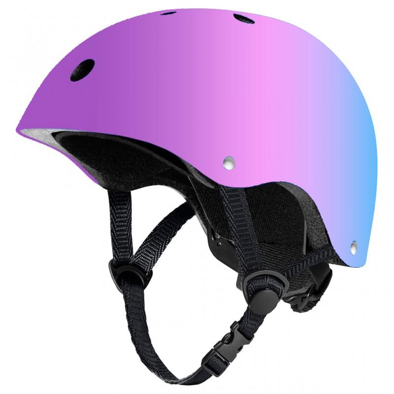 Capacete Infantil Ajustável com Cor Degradê para Bicicleta Skate Patinete Ciclismo - EPS ABS Meio S M L