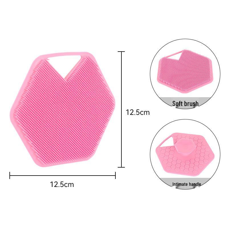 Silicone Long-Handled Soft Bristle Bath Brush for Easy Back Scrubbing