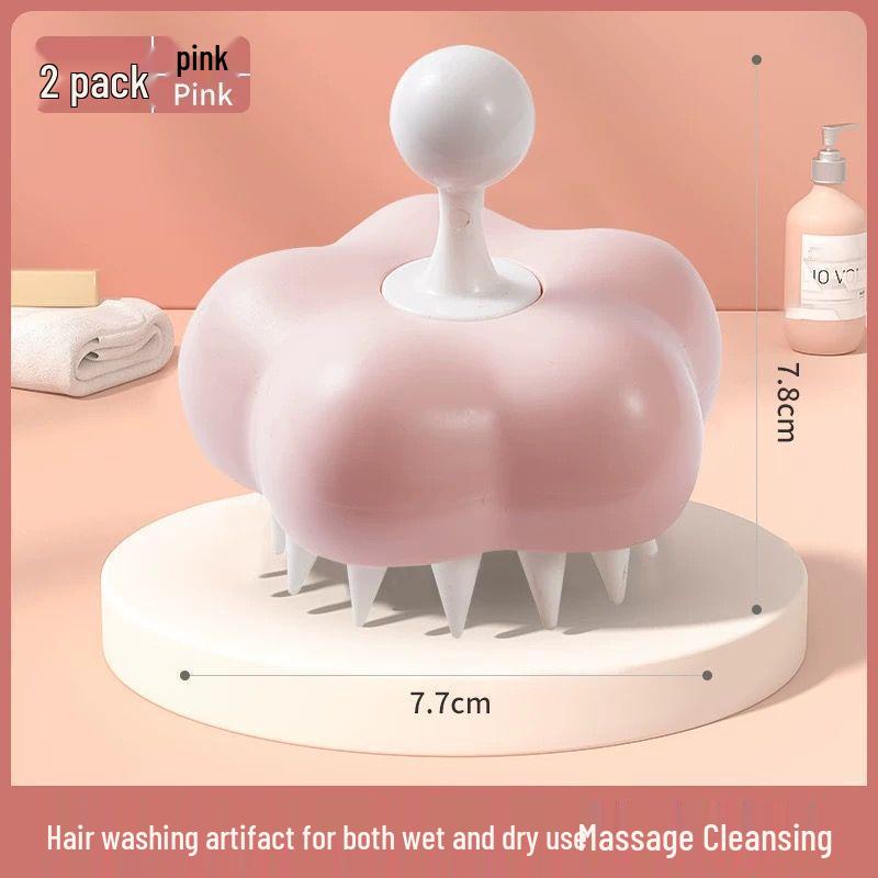 2-in-1 Silicone Shampoo Brush & Foaming Bottle: Soft, Hands-Free, Massage & Clean Set