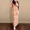 ZANZEA Women Long Sleeve Blouse and Long Skirts Floral Print Two Piece Suit Sets