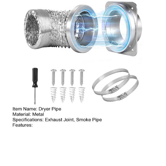 Dryer Vent Magnetic Connector Kit Quick Installation Reinforced Thick Connector Airtight Seal High Temp Metal Dryer Accessories