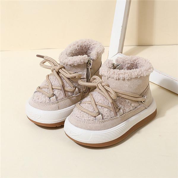 GT-CECD New Autumn/Winter Baby Boots Warm Plush Rubber Sole Toddler Kids Sneakers  Infant Shoes Fashion Little Boys Girls Boots 15(insole 12 cm) фото