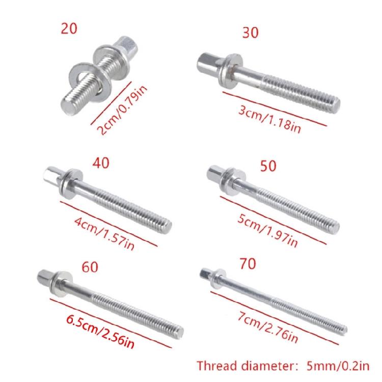 10 Pack Percussion Drum Screws Drum Hardware Component Drum Set Screws for Secure and Stable Instrument Assembly