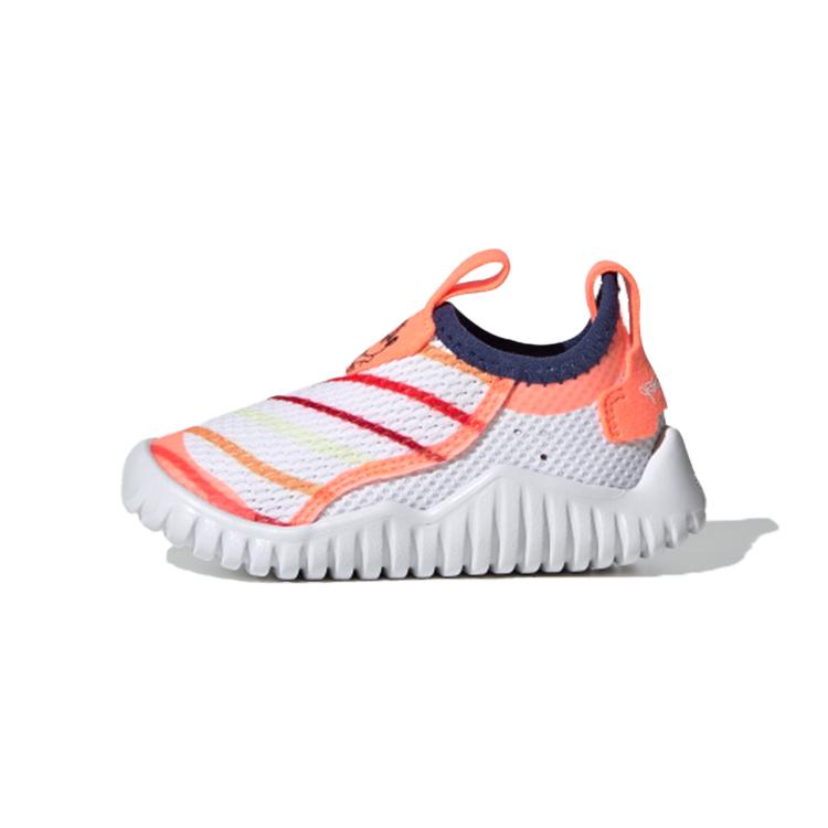 New Disney x Adidas Breathable Low Top Toddler Shoes White Orange Infant And Toddler FU7601