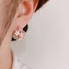 Fashionable And Versatile Colorful Zirconia Flower Earrings