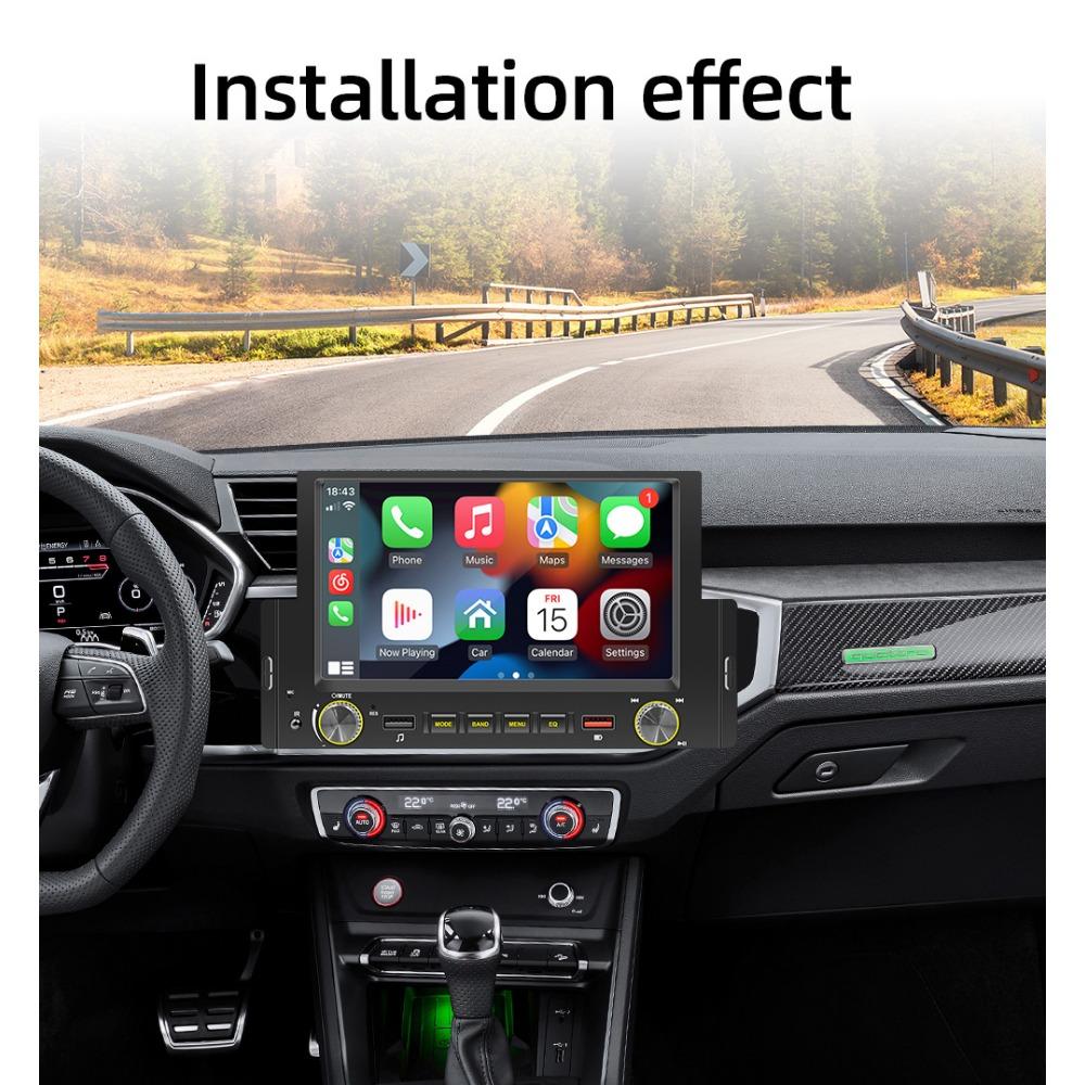 6.2 Inch 1Din Wire&Wireless CarPlay Android Auto Screen Radio Car Stereo BT MP5 Car Play 2USB Audio System Car Accessories