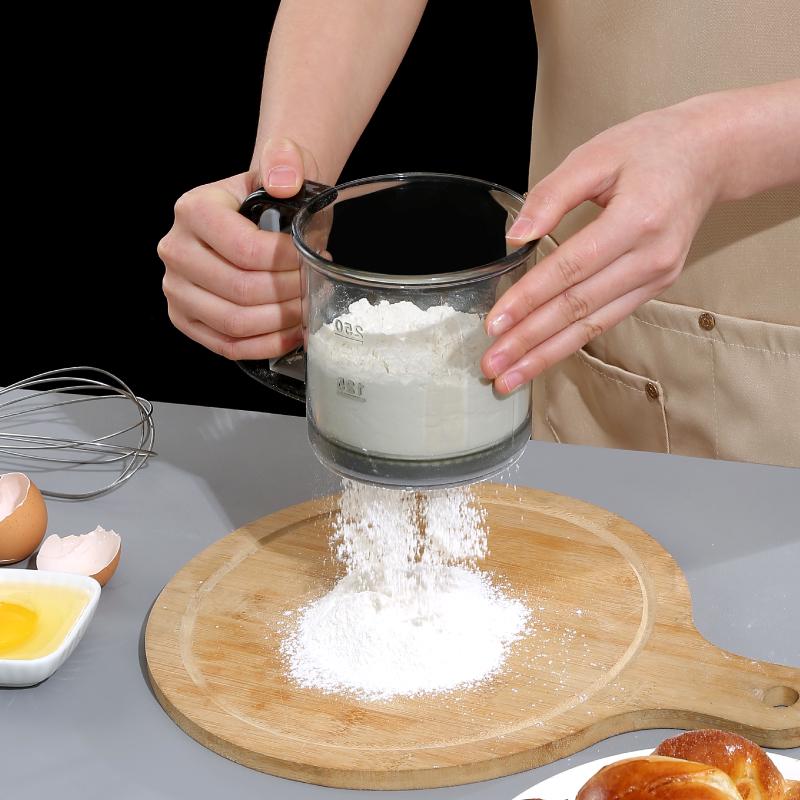 Semi-Automatic Handheld Flour Sifter & Cake Strainer