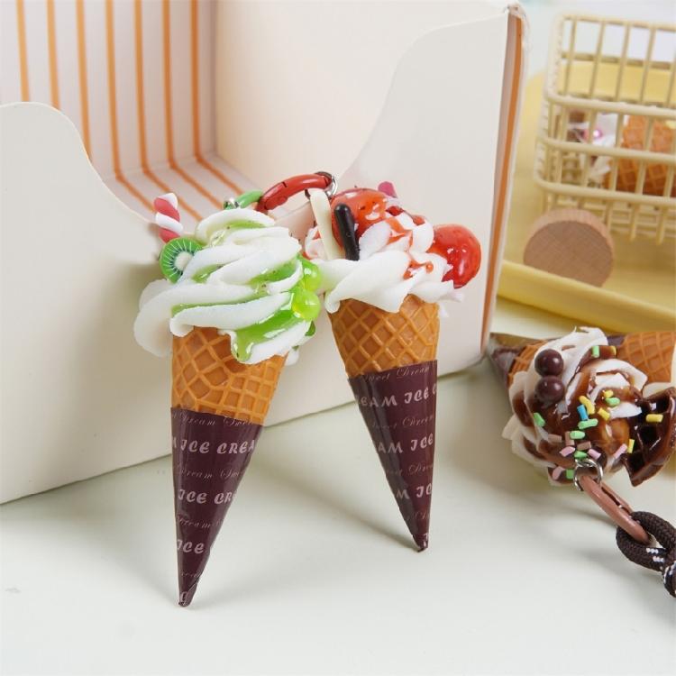 Tiny Dessert Key Holder Eye Catching Detail Great Sweet Ice Cream Accessory Present For Friend