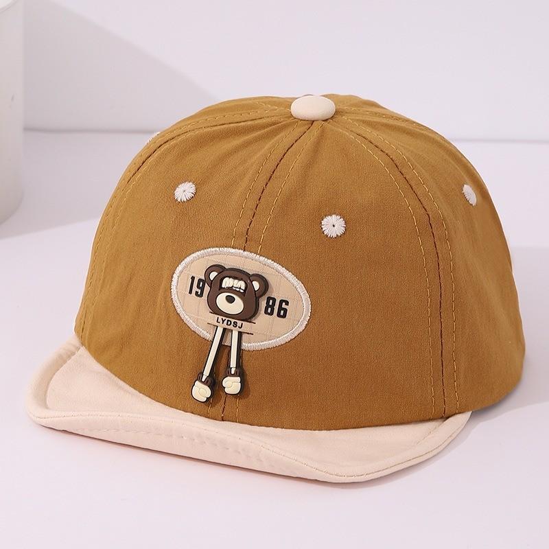 Cute Bear Kids Baseball Cap With Sunshade For Spring Autumn Playtime