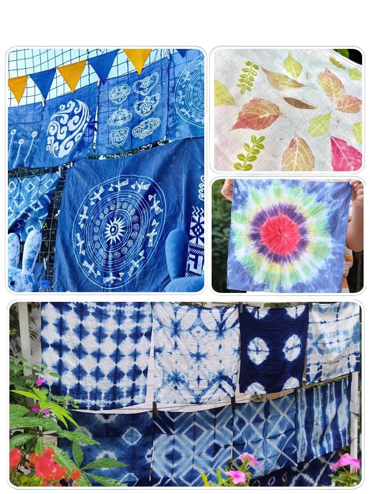 Complete Tie-Dye Kit: Rubber Bands, Clips, Embroidery Hoops & Materials for Kids' Printing & Dyeing Projects