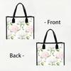 Floral Print Tote Bag Fashion Large Capacity Handbag Casual Shoulder Bag for Daily Use