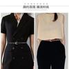 Womens Thin Black Belt Fashion Simple Versatile Waistband Dresses Jeans