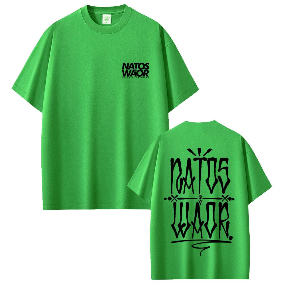 Rapper NATOS WAOR New Album 2025 Tshirt Unisex Women Hip Hop Fashion Vintage Short Sleeve T Shirts High Quality Cotton Tshirts