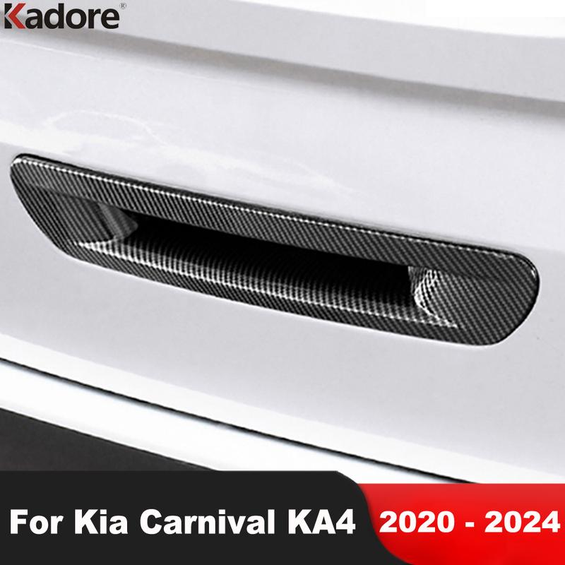 Rear Trunk Door Handle Bowl Cover Trim For Kia Carnival KA4     2024 Carbon Fiber Car Exterior Accessories