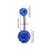Zircon Crystal Ball Belly Button Rings Stainless Steel Shiny Body Jewelry  Accessories
