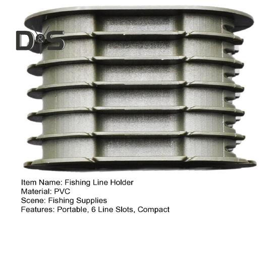 Portaoggetti per lenza da pesca con 6 fessure per lenza, porta finali da pesca con bobine per montaggi per tenere snodi e montaggi organizzati
