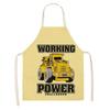 Car Pattern Children's Apron Vehicle Theme Printed Apron New Cleaning Clothes  Home Use