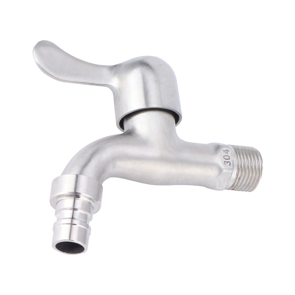 G1/2 Gartenhahn Wandmontage Gebürstet Außen Waschbecken Moppbecken Verlängerter Wasserhahn