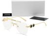 New frameless toad glasses men's fashion trend sunglasses fashion driving Internet celebrity sunglasses