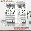 Set Of 2 Flat Printing Curtains Without Rod Geometric Lines Shapes Easter Holiday Semi Festive Curtain With Light Filtering Polyester