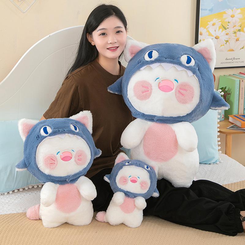 

Cute Shark Cat Plush Toy Pillow - Stuffed Animal for Kids Birthdays 30cm (0.25kg)