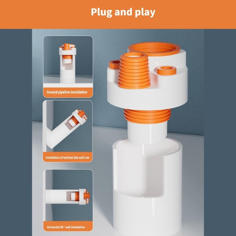 Washing Machine Floor Drain Pipe Tees Pipe Drainpipe Connector Floor Drain Adapter Sewer Elbow Pipe Tees Joint Connector