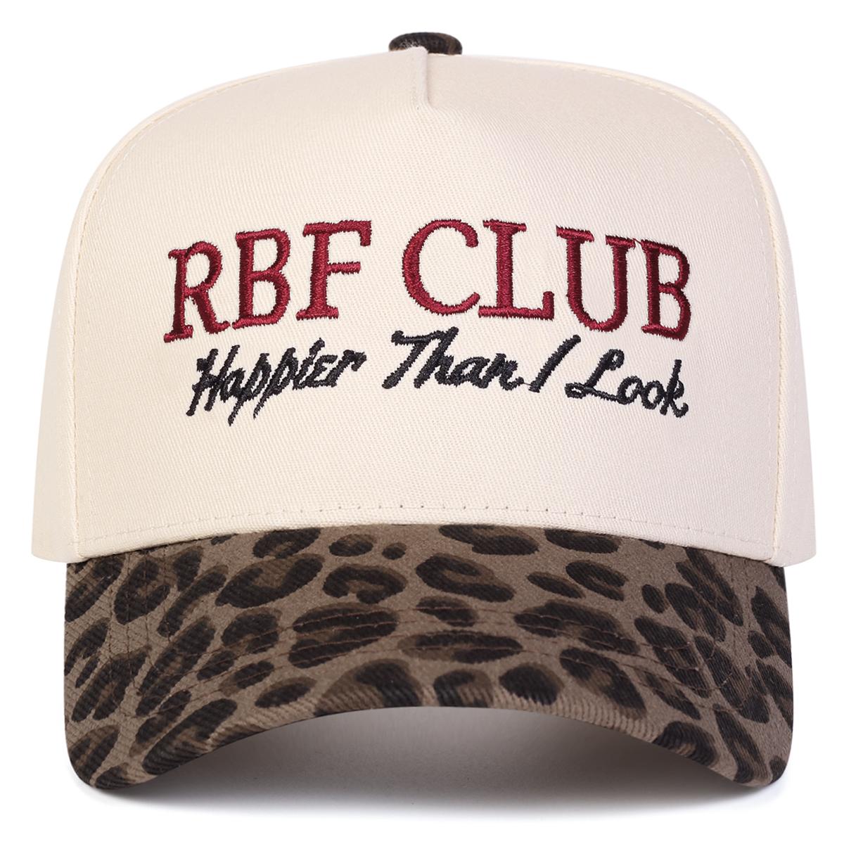 

Unisex RBF CLUB Letter Embroidery Baseball Caps Spring Autumn Outdoor Adjustable Casual Hats Sunscreen Hat Sports Cap коричневый
