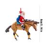 Santa Horse Christmas Hanging Pendant Acrylic 2D Flat Car Horse Pendant New Year Gift Bag Charms Christmas Tree Ornament