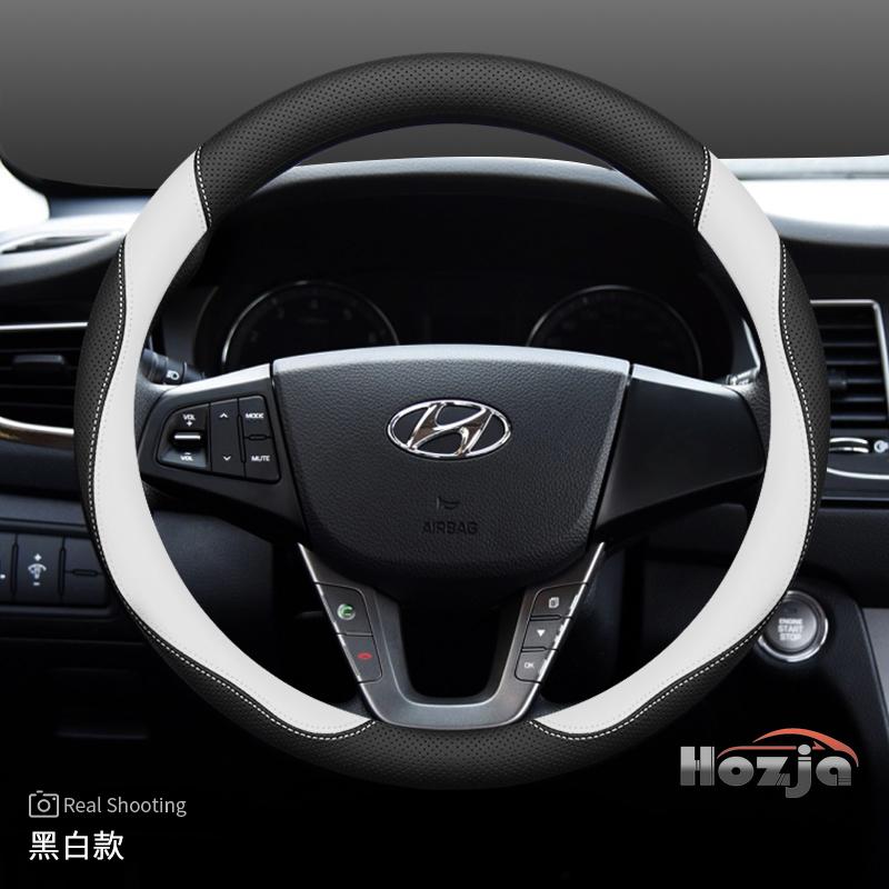 Leder-Autolenkradabdeckung für Hyundai Tucson Nx4 Santa Fe Mx5 Elantra N Palisade Creta Grand Kona 2024 2025 Zubehör