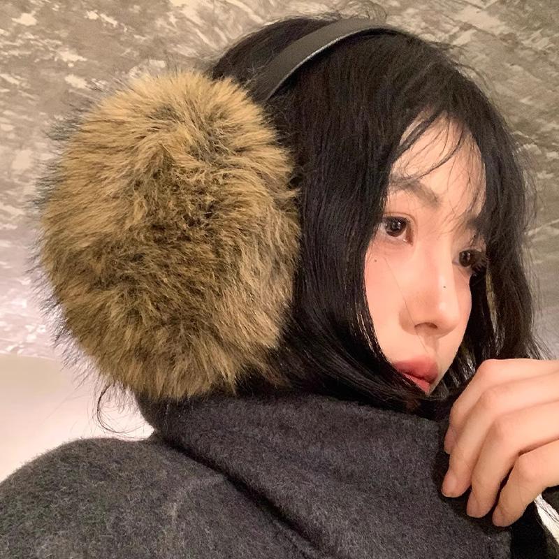 Winter Imitation Fur Earmuffs for Women Girls Plush Ear Muffs Outdoor Cold Protection Ear Covers Vintage Y2k Punk Warm Earmuff
