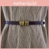 Leather Waist Belt For Summer Fashion Slim Genuine Leather With Buckle Gold