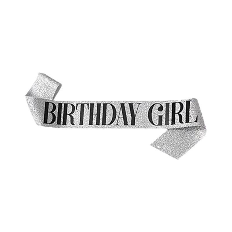 BIRTHDAY GIRL Queen Love Birthday Crown Ceremony Belt Ribbon Shoulder Strap Party