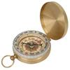Brass Retro Style Pocket Watch Type Luminous  Compass with Cover for Outdoor Mountaineering