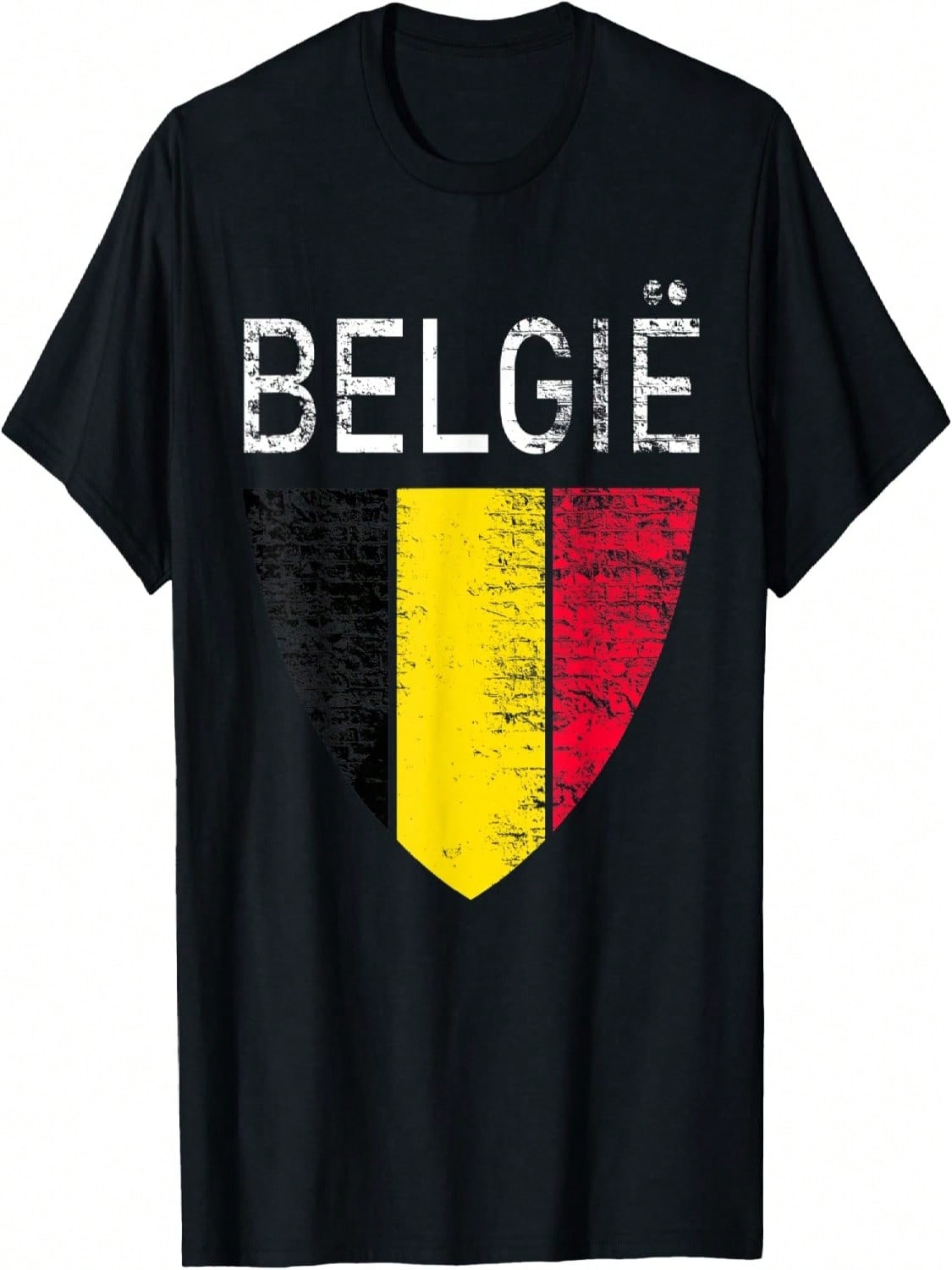 Belgium Flag Soccer Pride Vintage _ Retro Belgian Football T-Shirt S