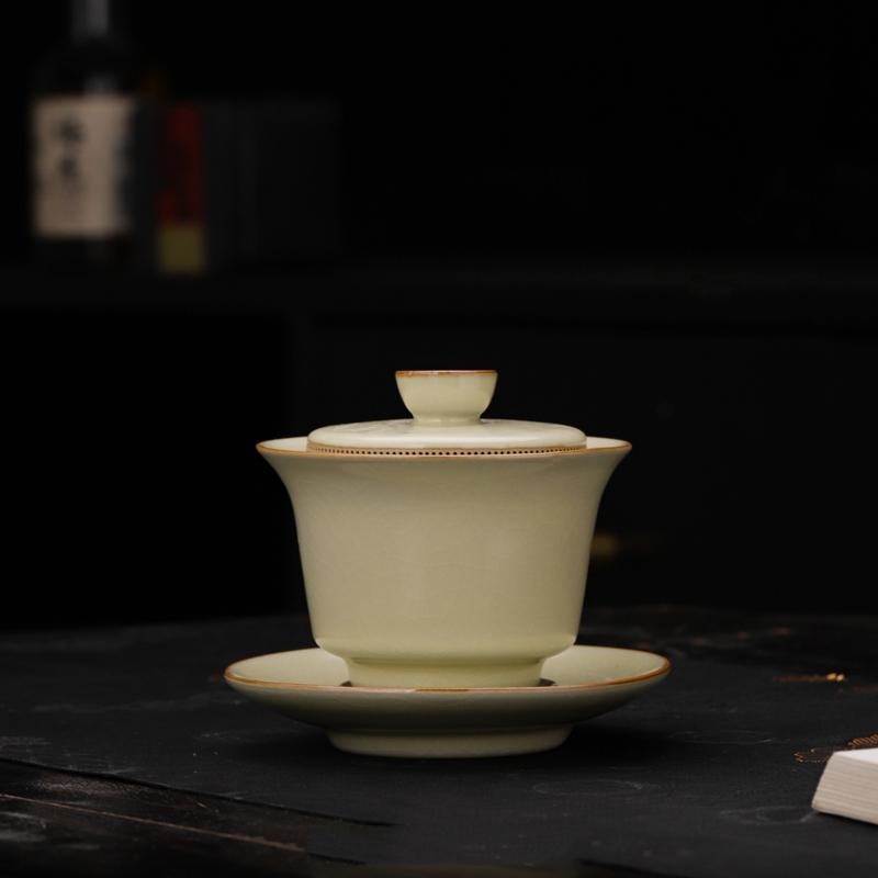 160ML High-end Tea Tureen Ceramic Tea Set Kung Fu Tea Cup Thin Tires Bubble Tea Device Gaiwan Tea Cup Teabowl