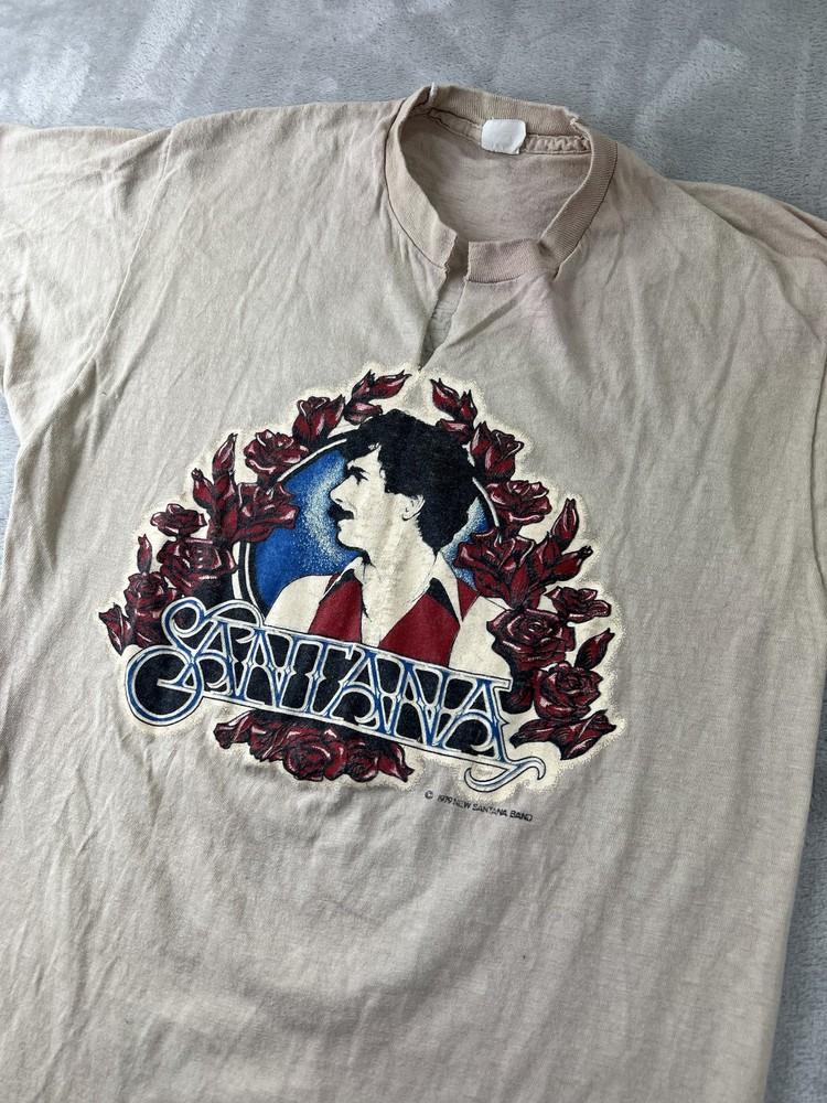 

Vintage 80s Santana Shirt Mens SM 1979 Band Tour Roses Graphic Tee TShirt Unisex T-Shirt XL